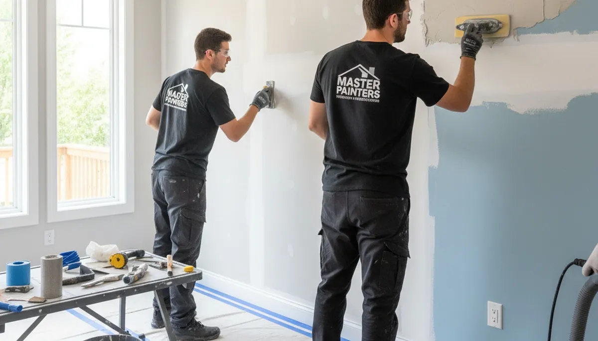 Professional drywall repair and wall painting in Oakland, CA home interior by expert painters